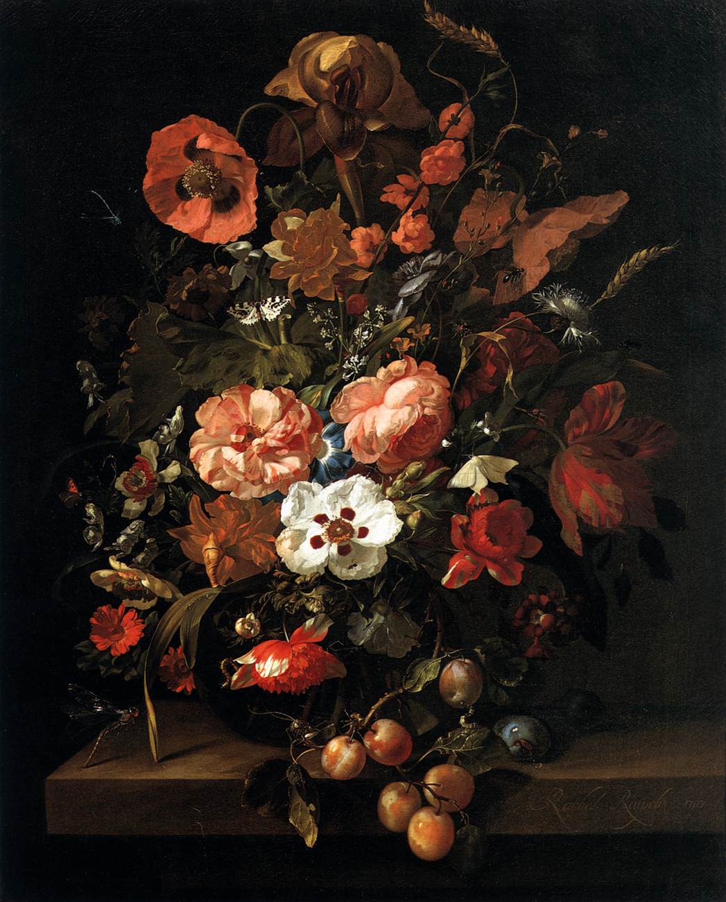 Bouquet en un Jarrón de Vidrio