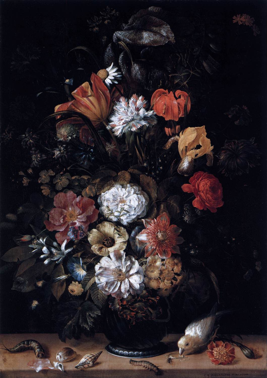 Bouquet de fleurs avec des animaux