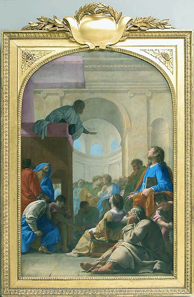 Saint Bruno Attending the Sermon by Raymond Diocrès