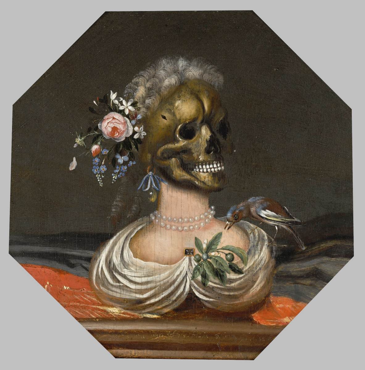 Busto di vanitas di una signora