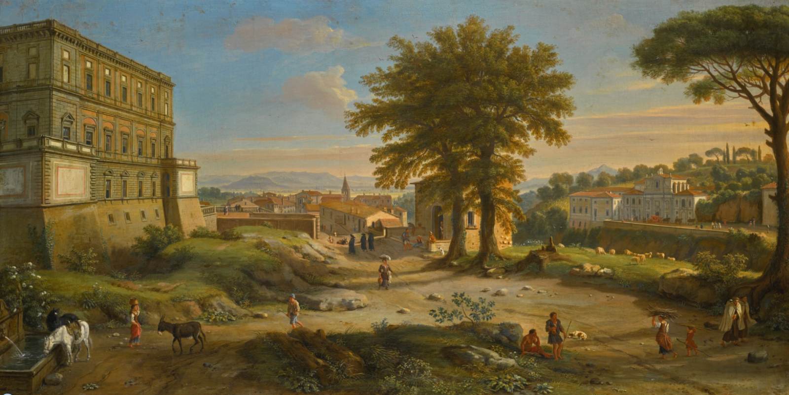 Paesaggio con la villa farnese a Caprarola