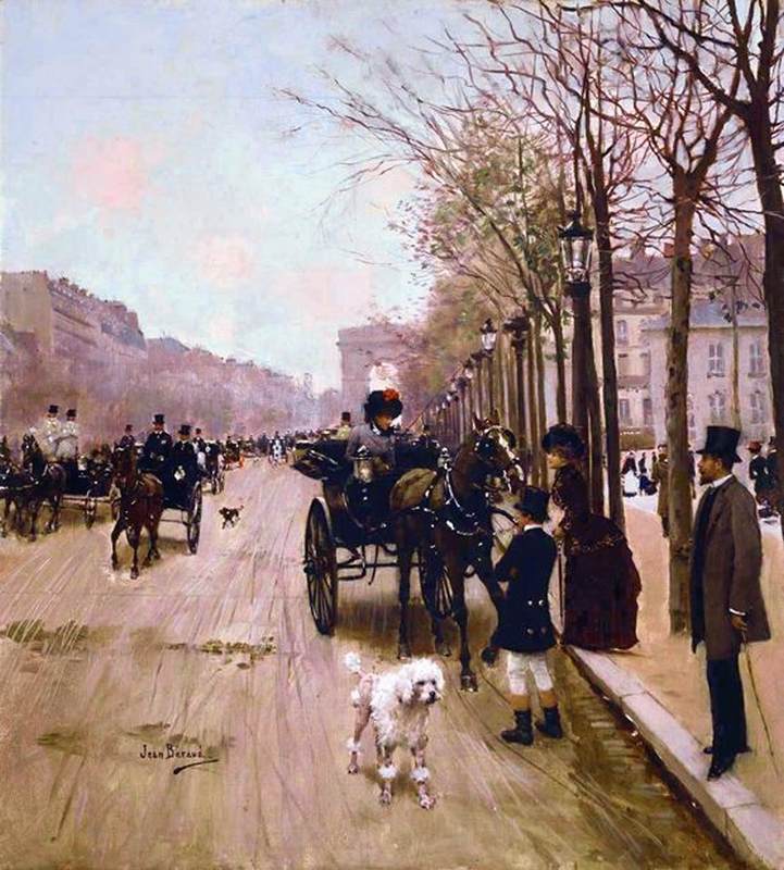 Wagen in den Feldern-Elysées