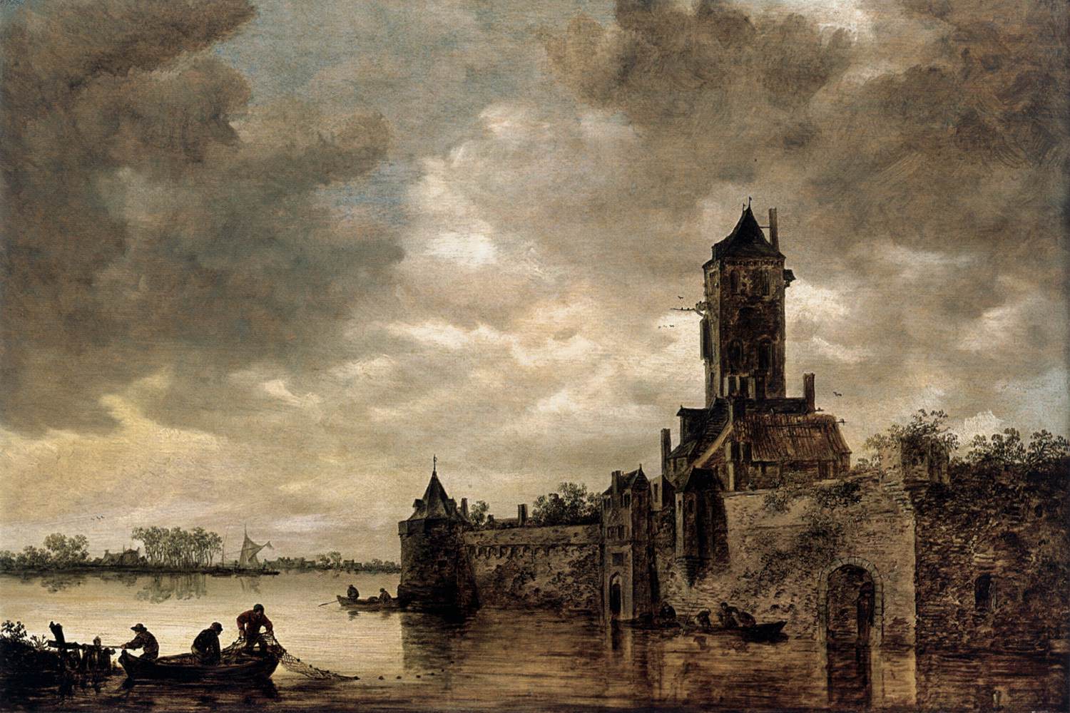 Schloss neben dem Fluss