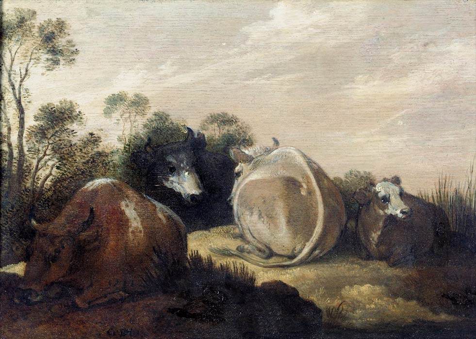 Rinder in einer Dünenlandschaft