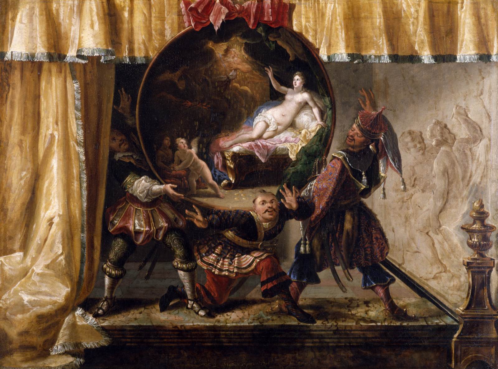 Fireplace Screen with Chinoiserie