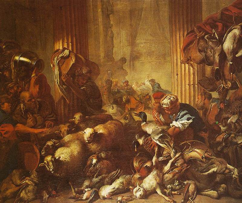 Cristo Persiguiendo a Los Prestamistas del Templo