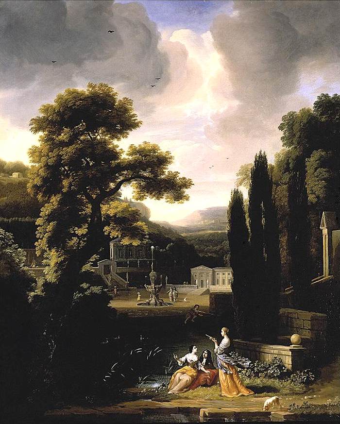 Paysage classique avec des figures