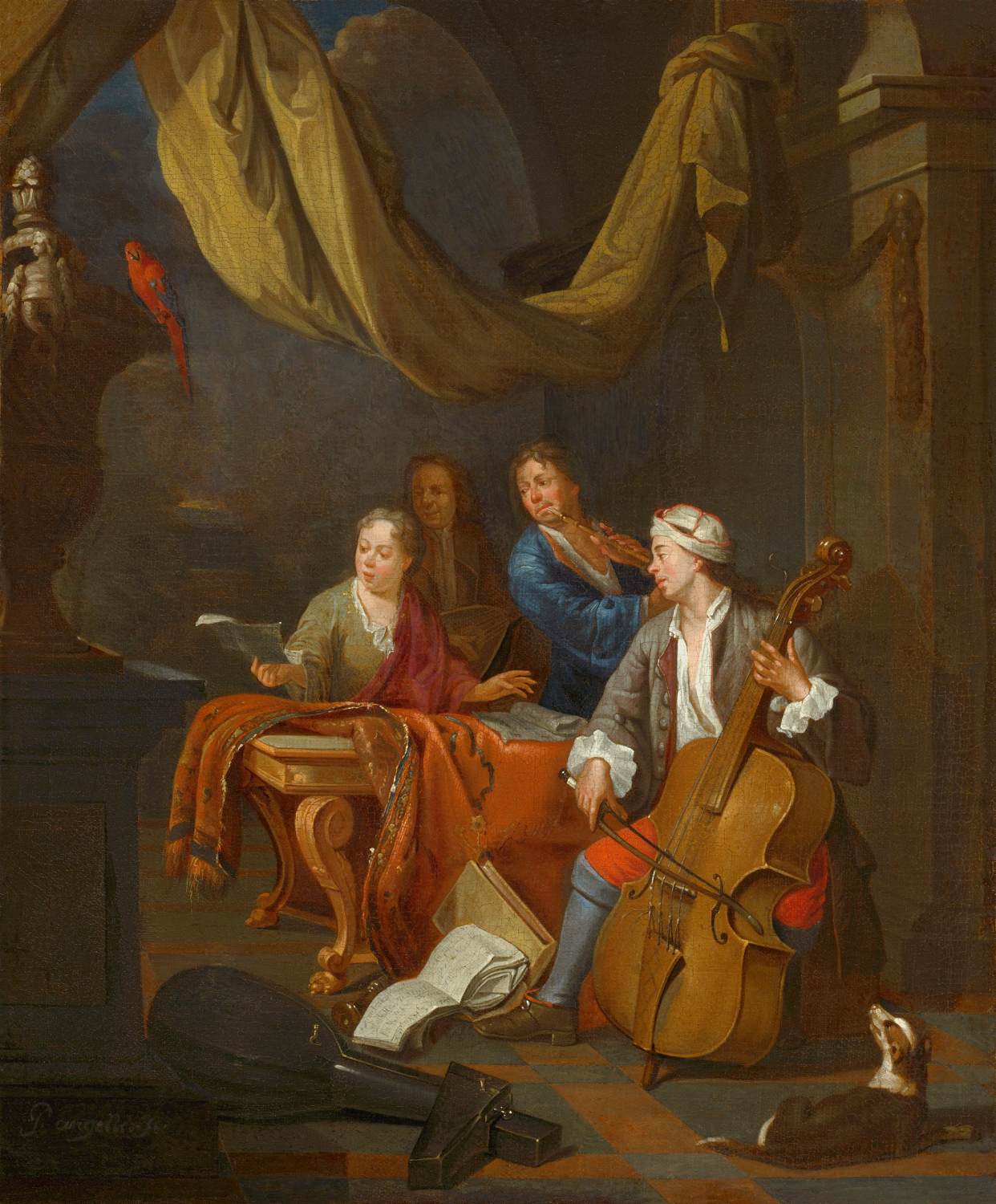 Entreprise musicale dans un intérieur élégant