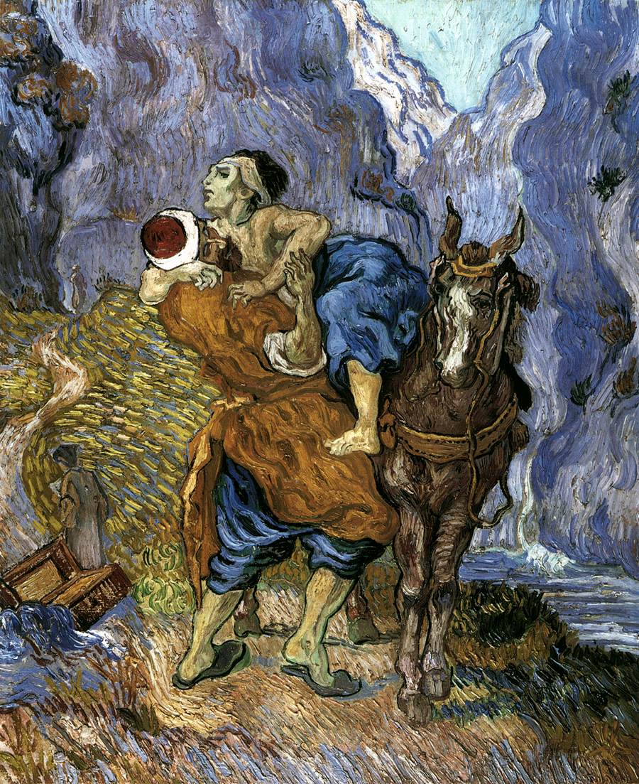 Dobrý Samaritan (ve stylu Delacroix)