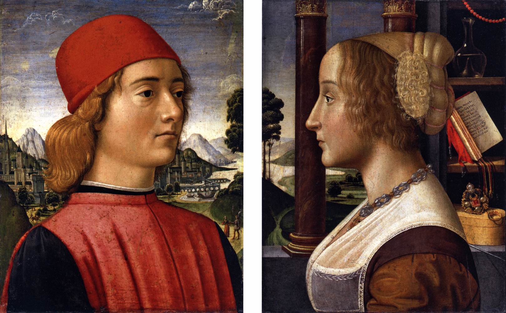 Porträt eines jungen Mannes, Porträt einer jungen Frau