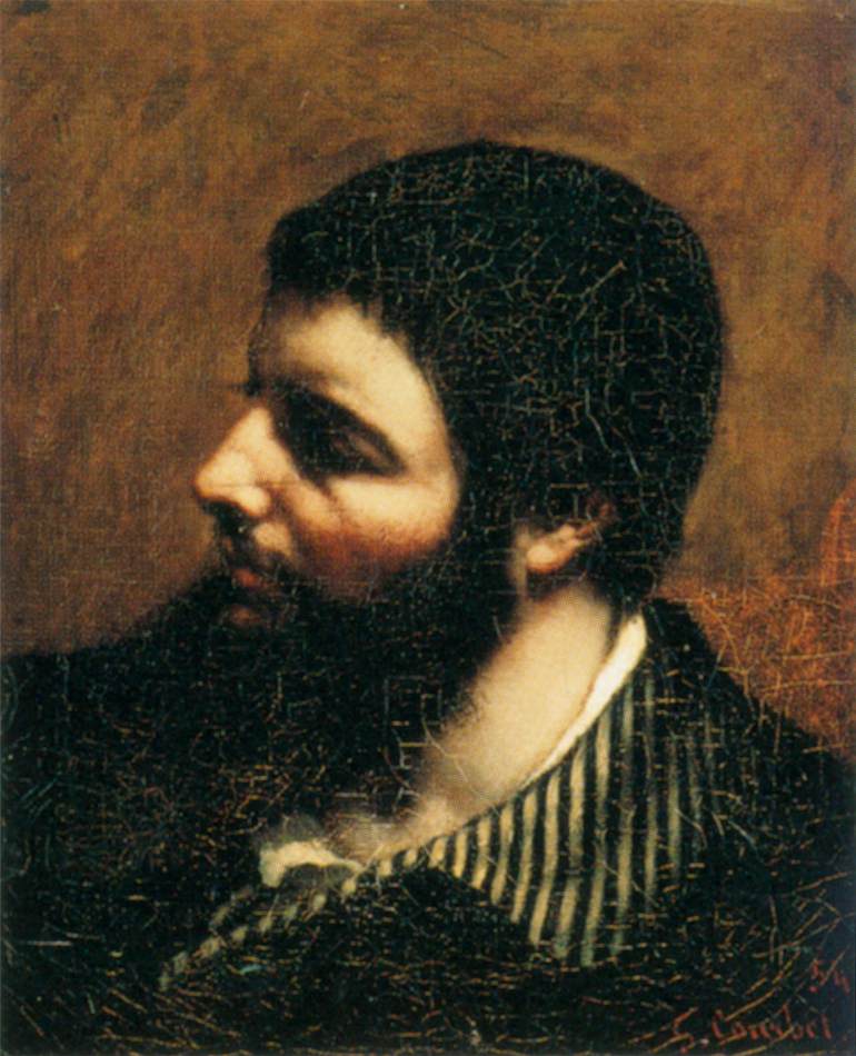 Self -Portrad mit gestreiften Hals