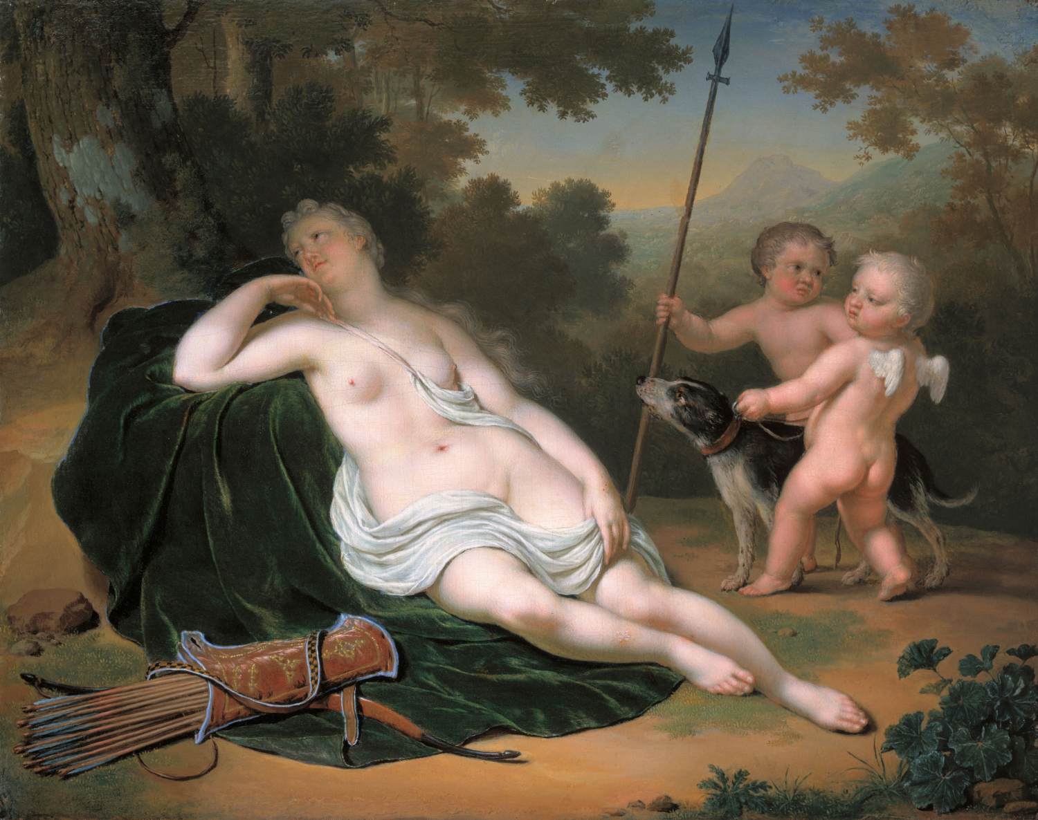 Diana Descansando em uma Paisagem