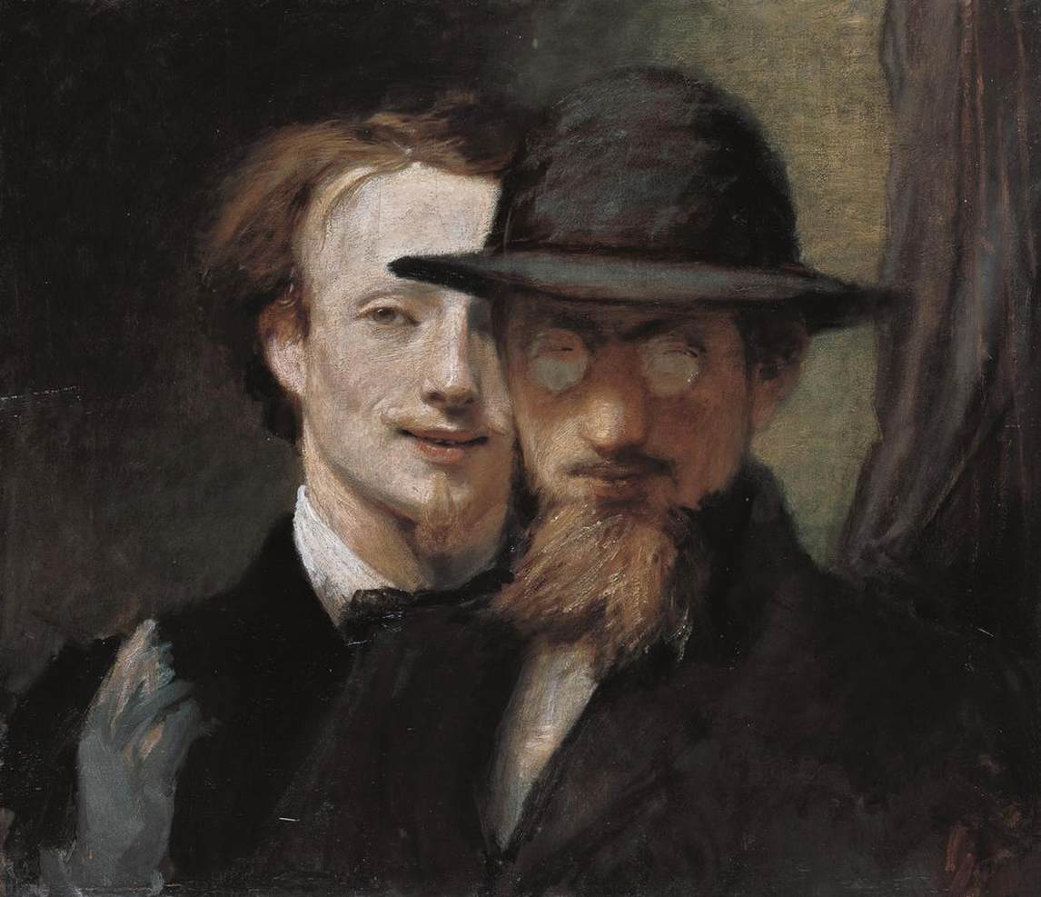 Double portrait de Marés et Lenbach