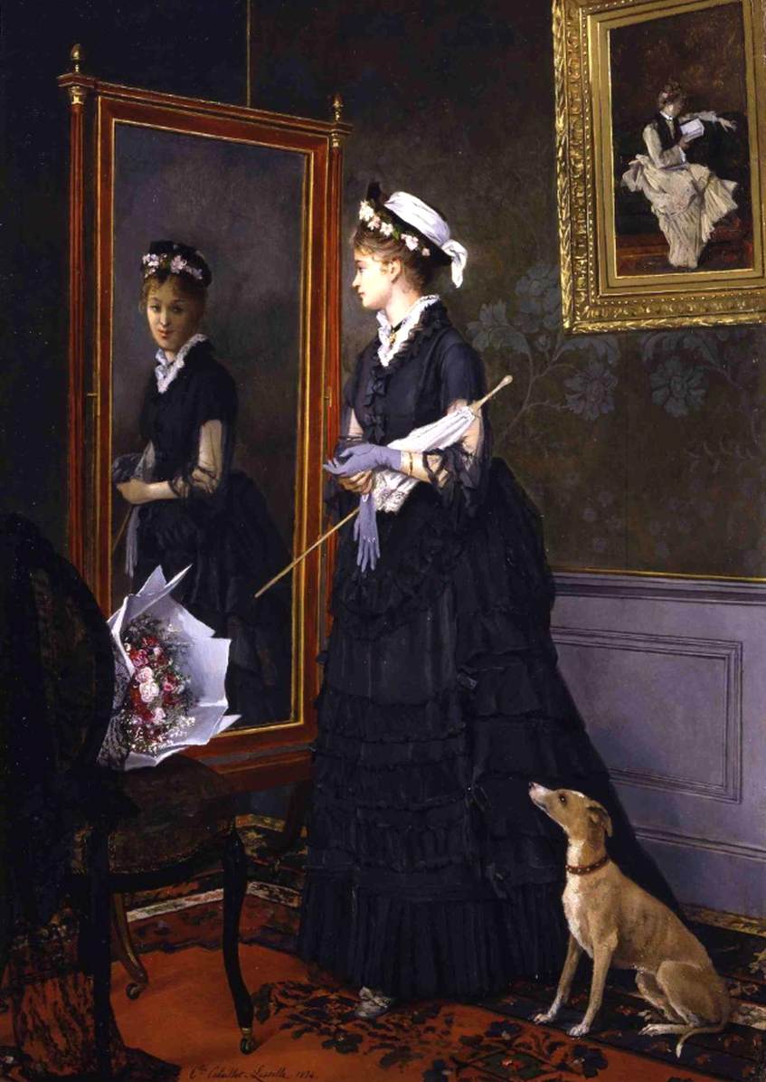 Femme élégante dans un miroir