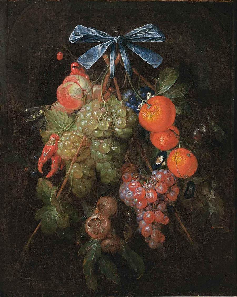 Feston con frutta e fiori