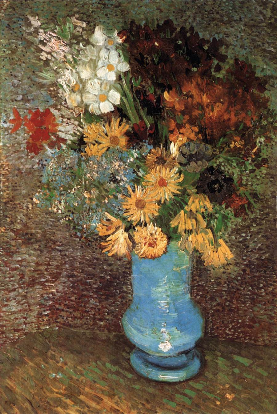 Vaso com Margaridas e Anêmonas