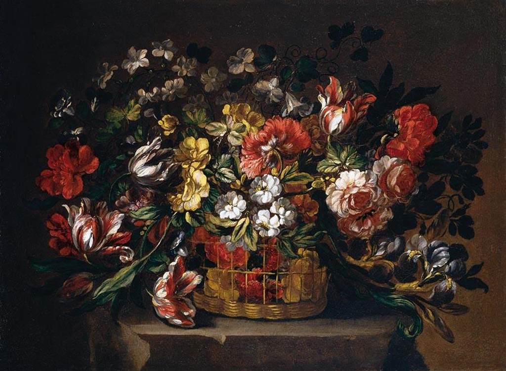Flores en una Canasta