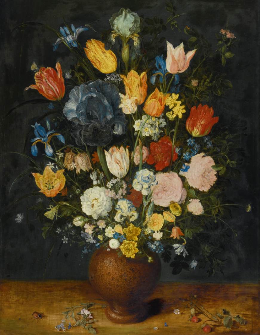 Flores de Flores em um Jarro de Grés