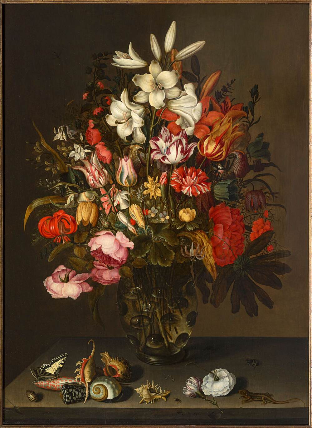 Bodegón de Flores in un vaso di vetro