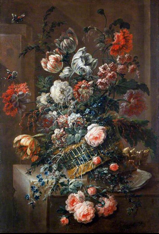 Motley lalesi ile çiçek parçası