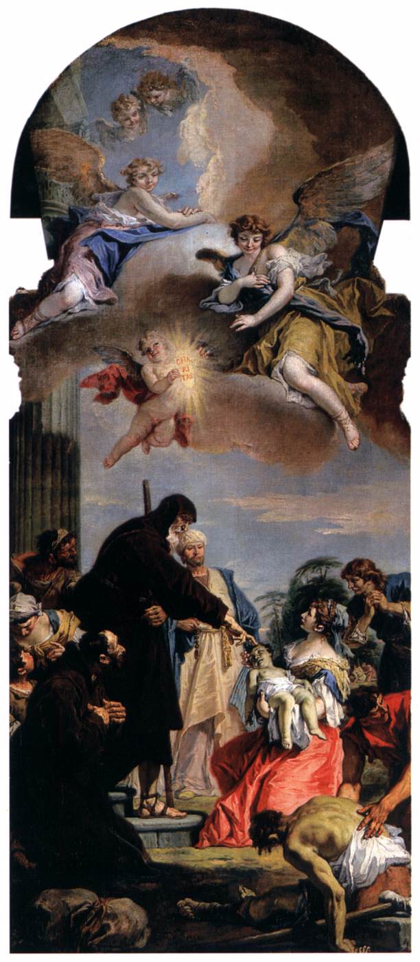 San Francisco de Paola, das ein toter Kind wiederbelebt