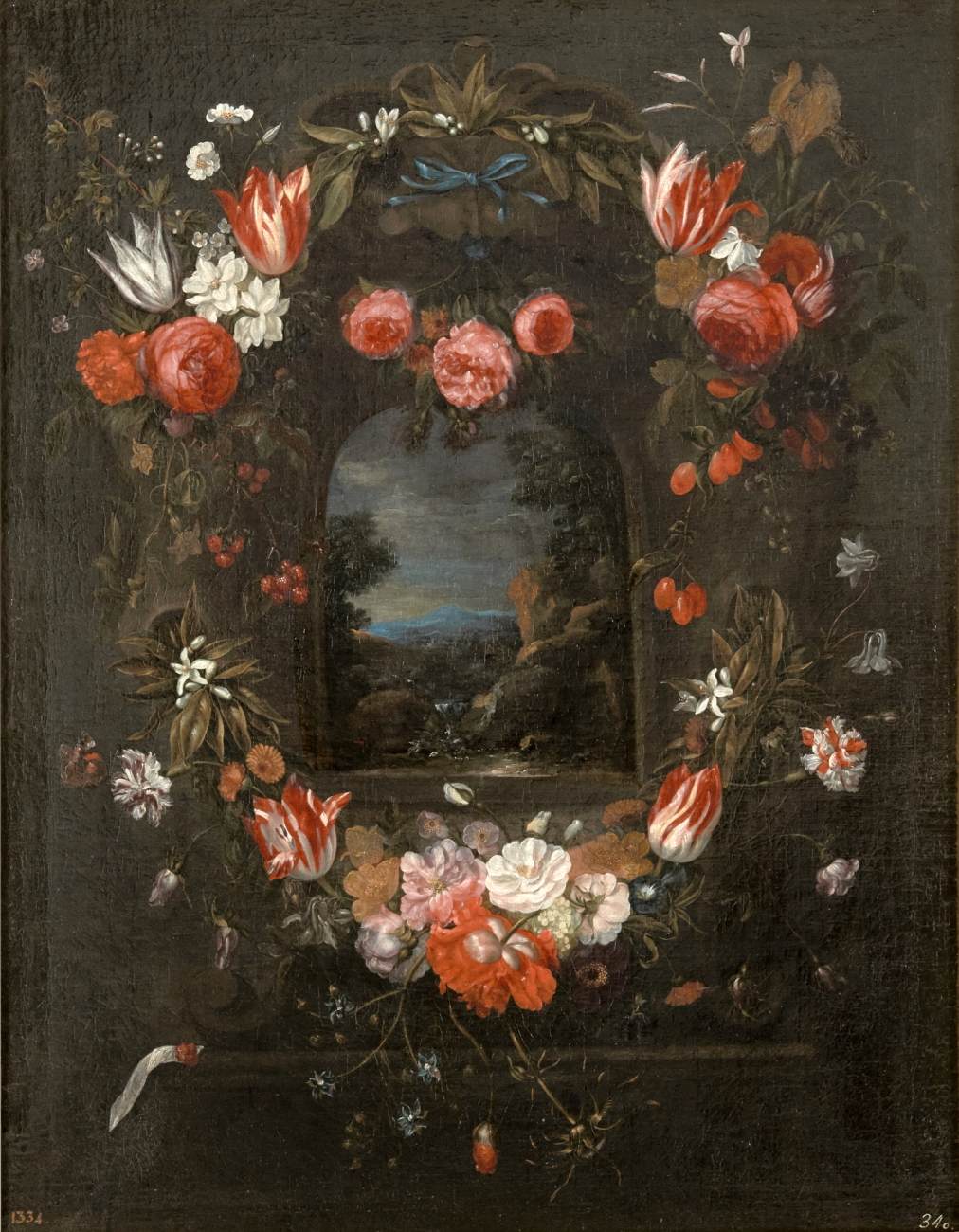 Paysage à l'intérieur d'une guirlande