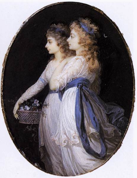 Georgiana, Duquesa de Devonshire, con Lady Isabel Foster