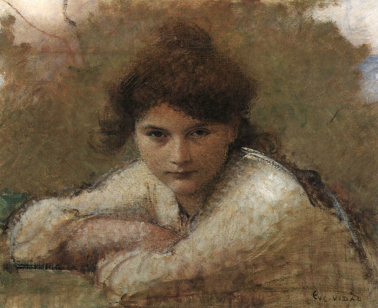 Garota descansando os braços