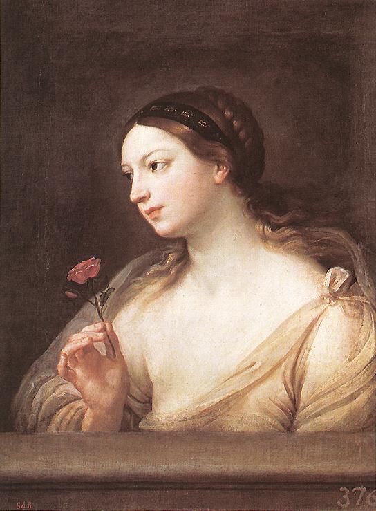 menina com uma rosa