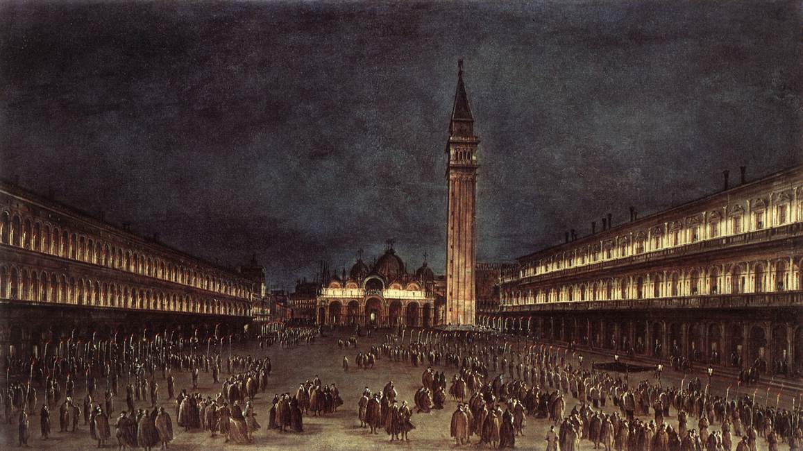 Procession nocturne à Plaza San Marcos