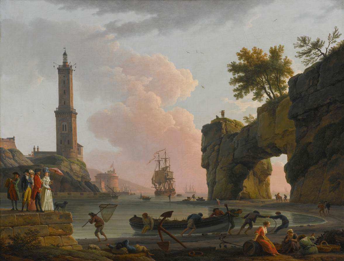 Port méditerranéen au coucher du soleil