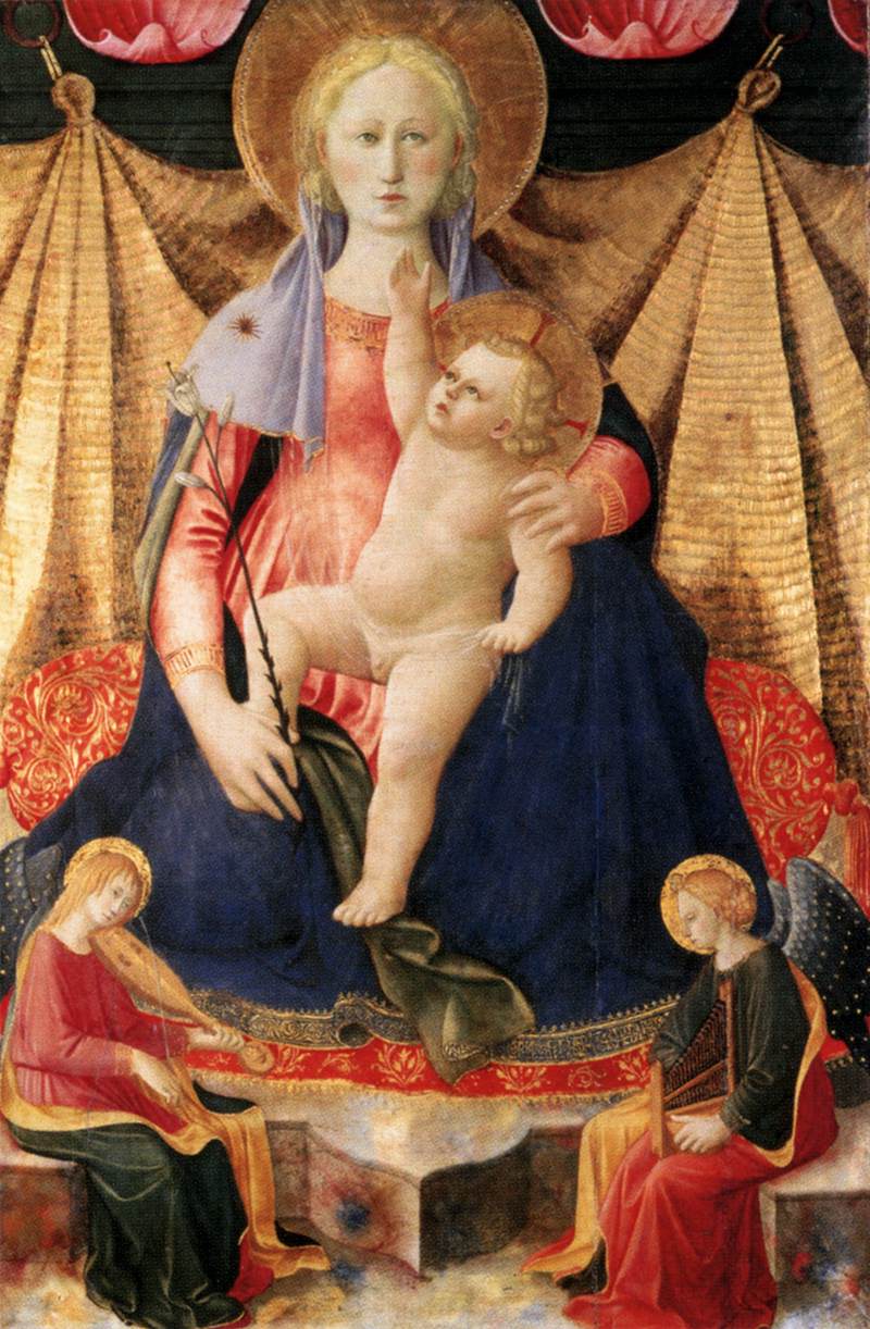 The Virgin of Humility with Two Musician Angels
