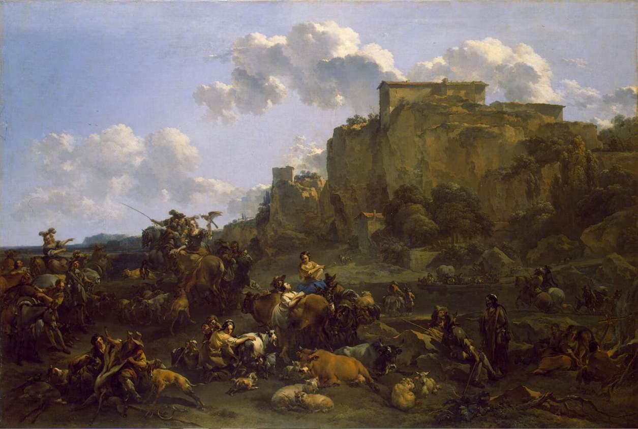 Chasseurs reposant