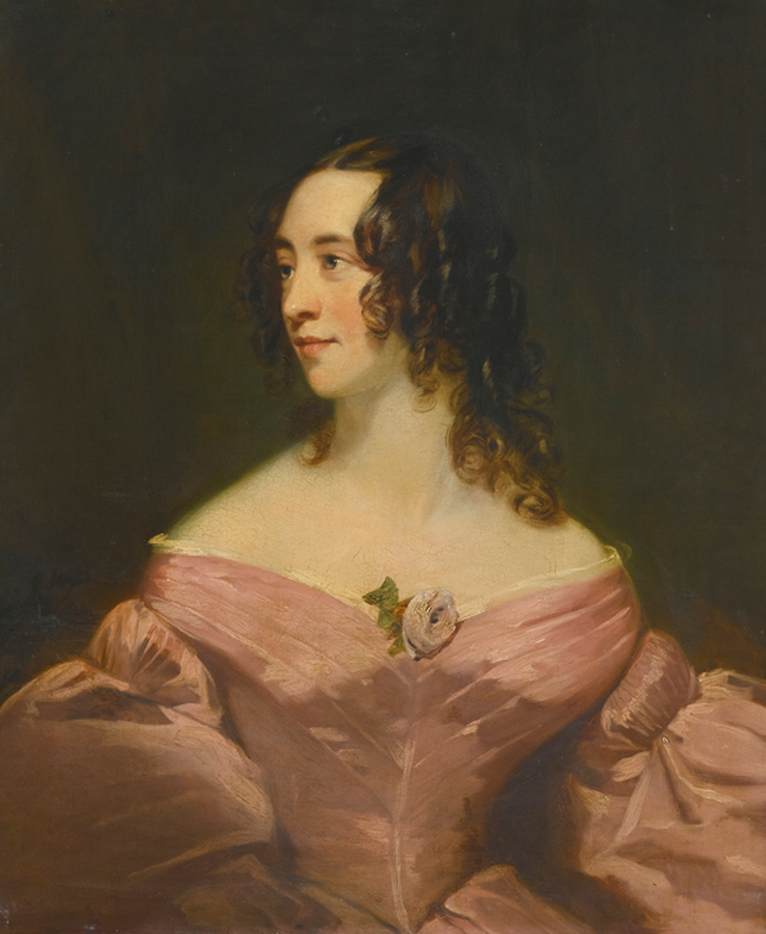 Porträt einer Dame in Pink