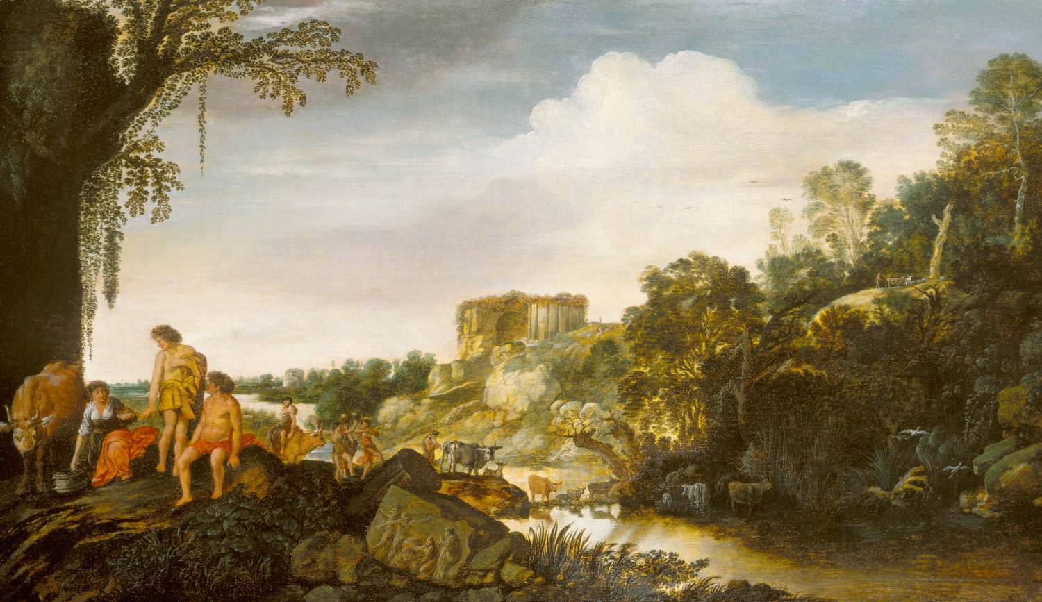 Paysage avec scène arcadiana