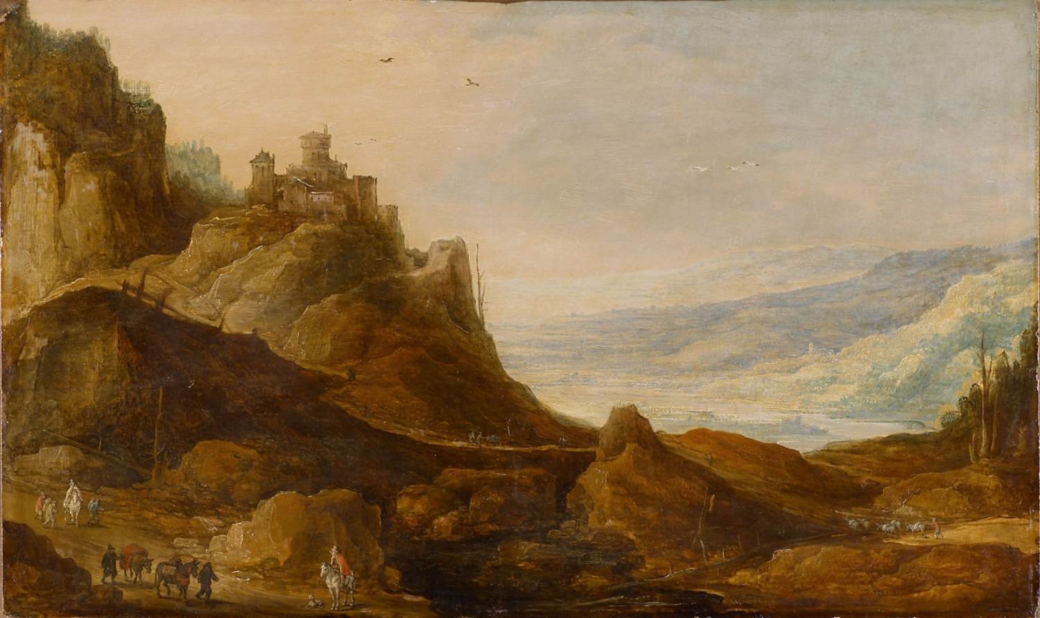 Paysage de montagne avec Castillo