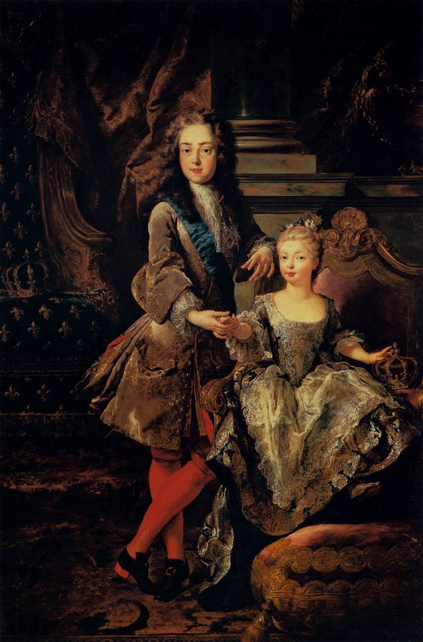 Louis XV Ritratto di Francia e María Ana Victoria de España