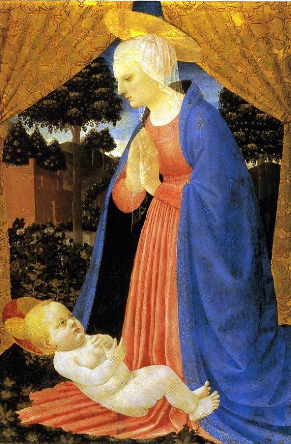 Jungfruen som dyrkar barnet Kristus