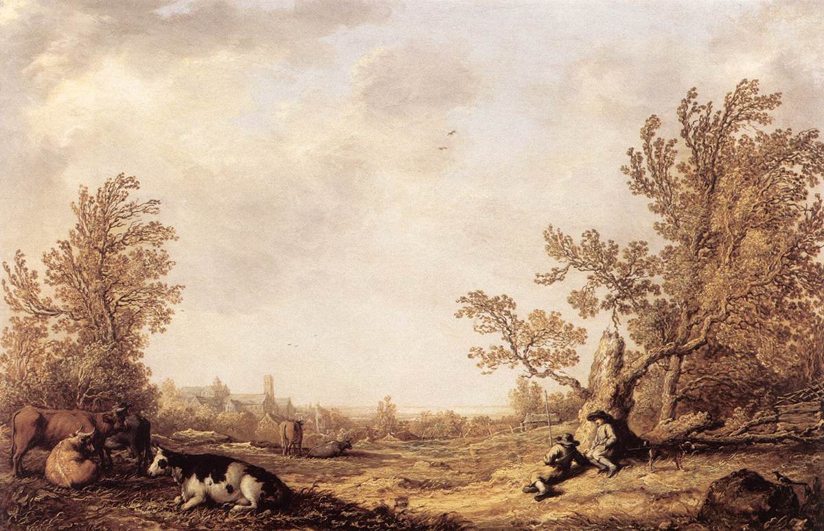 Meadow with Cows and Shepherds