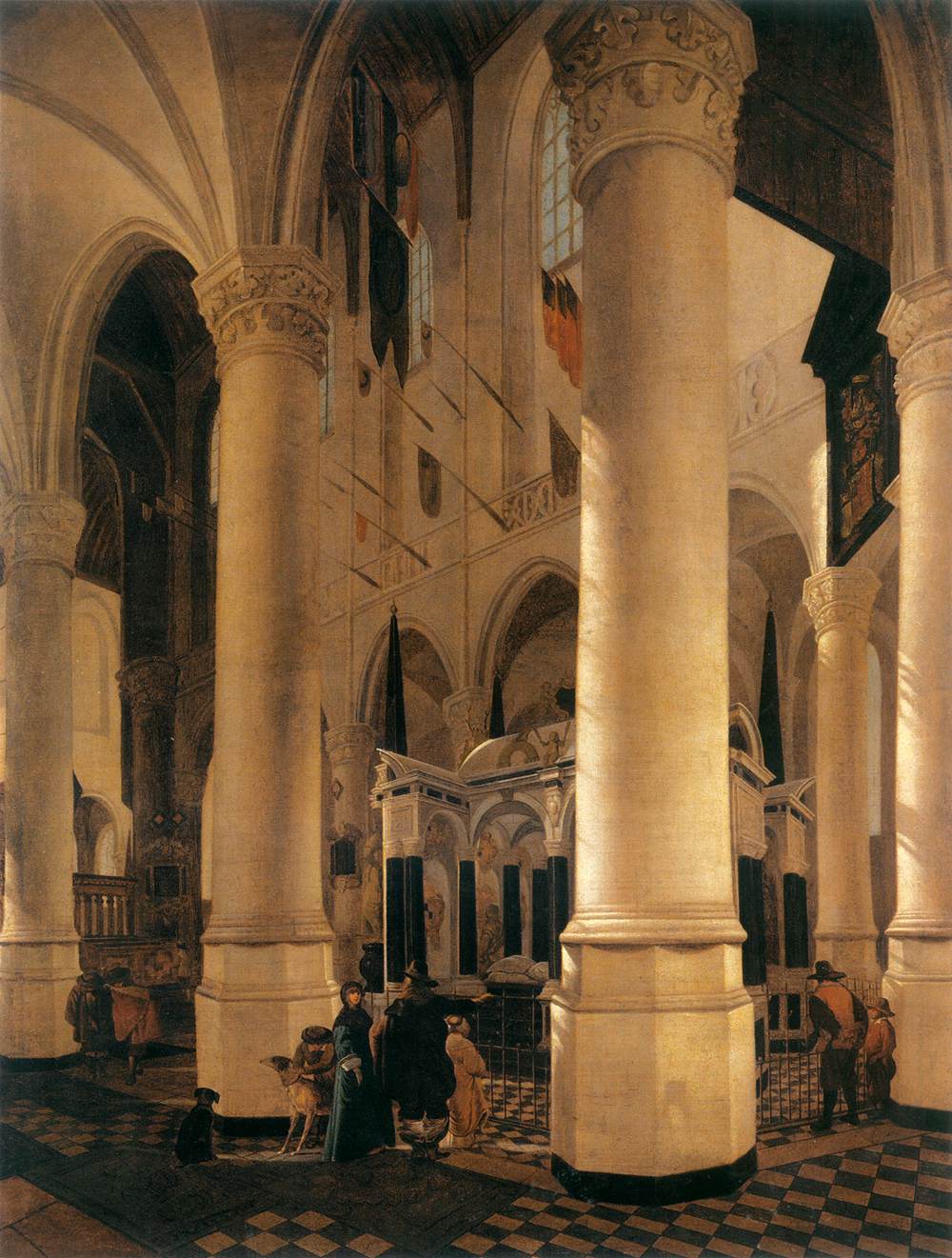 Nieuwe Kerk Interieur in Delft mit William El Silents Grab
