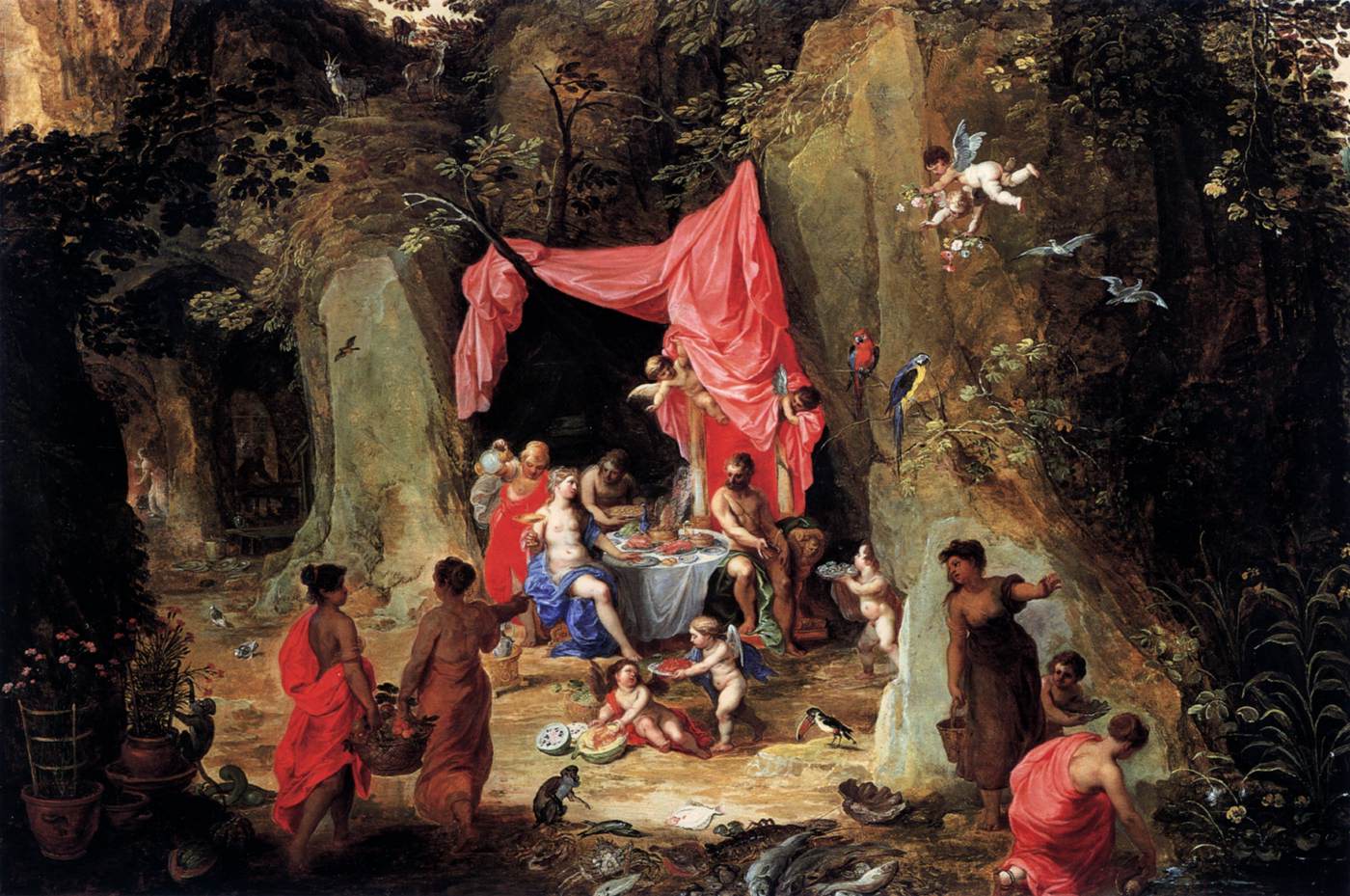 Odyseusz jako gość Nymph Calipso