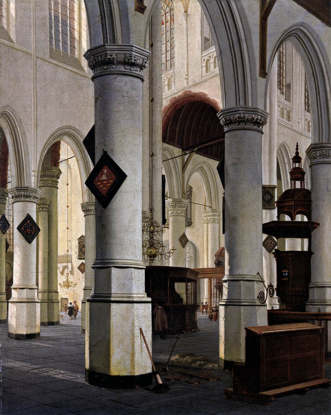 Innenraum des Oude Kerk, Delft