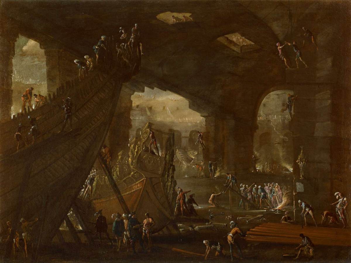 a shipyard
