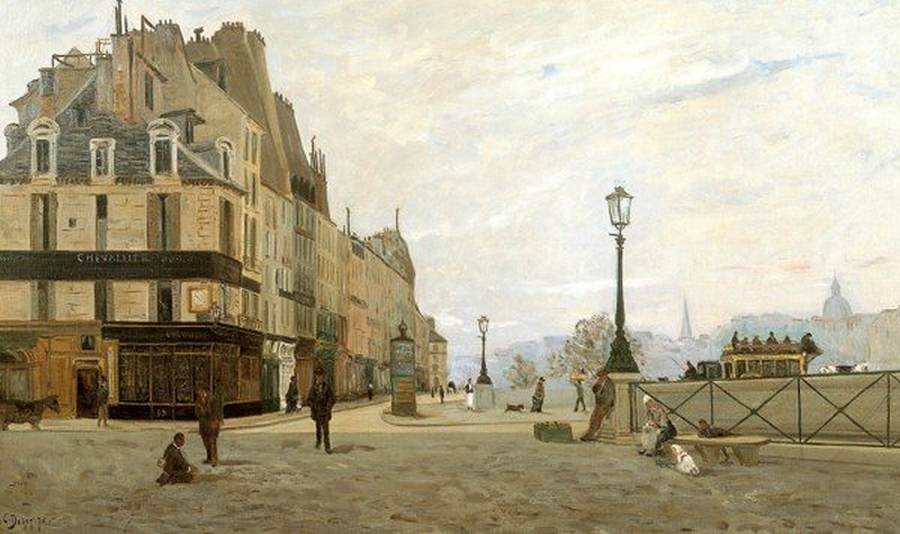 A Ponte Neuf e o Quai Des Orfèvres, desde o Lugar Du Ponte Neuf