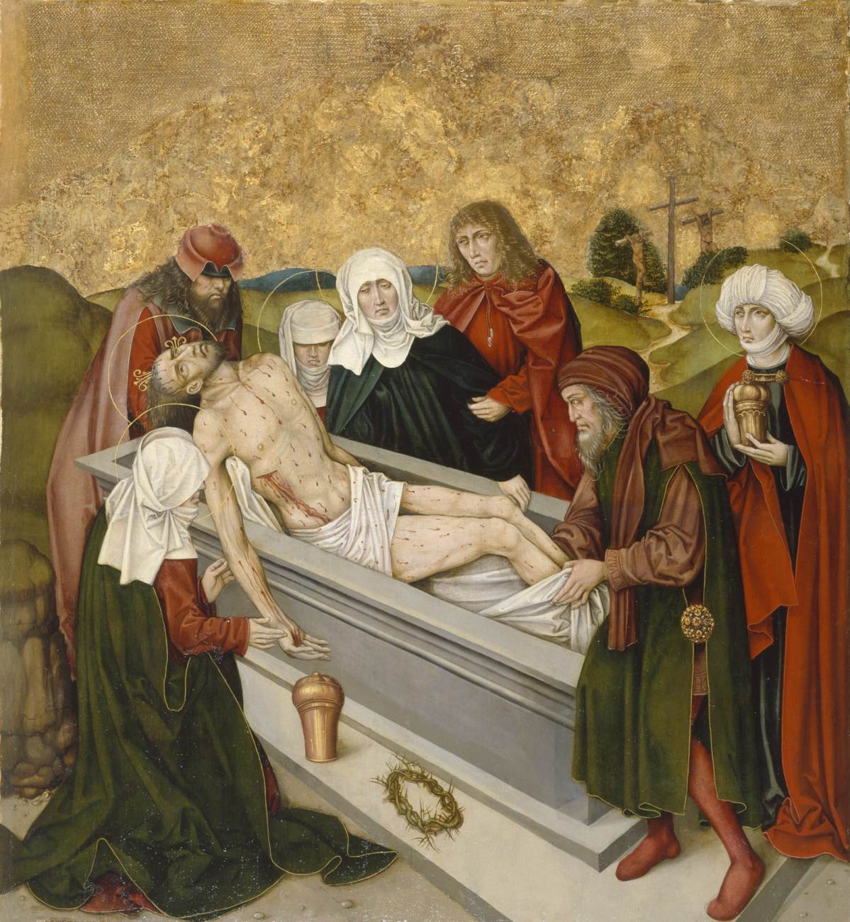 Pala d'altare con la passione di Cristo: sepoltura