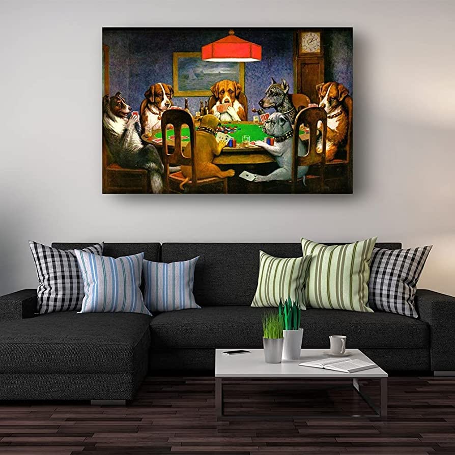 Un Amigo Necesitado - Perros Jugando Póker -