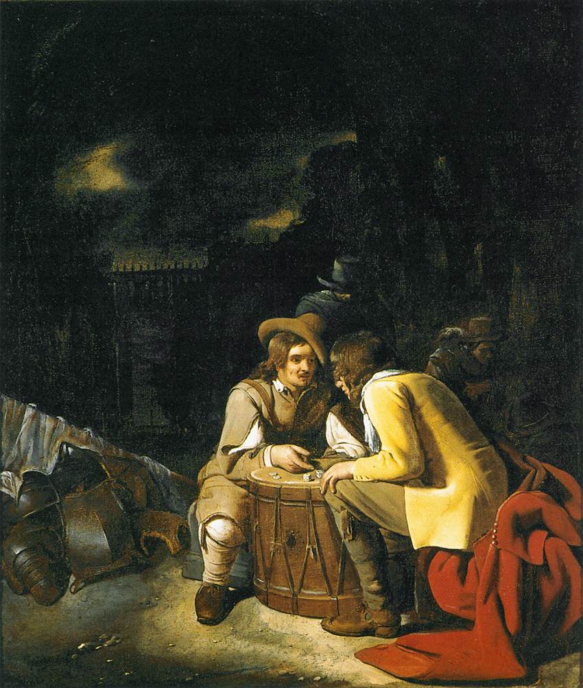 Soldater spiller terninger