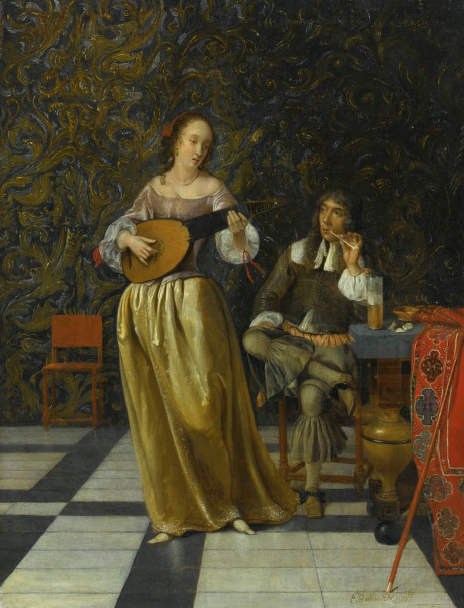 Dama Tocando um Alaúde
