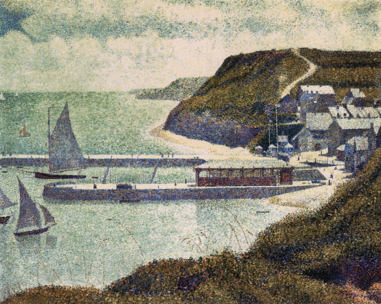 Port-en-bessin, la porta esterna nell'alta marea