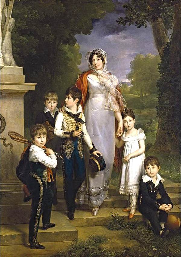 Portrait of Maréchale LAnas, Duchesse de Montebello with Her Children